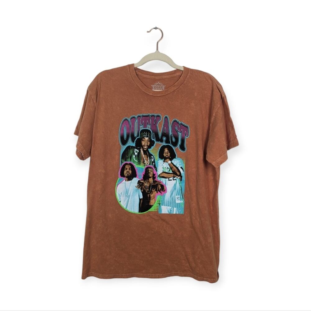 OutKast Officially Licensed Orange Tie Dye Graphic HipHop Band Tee